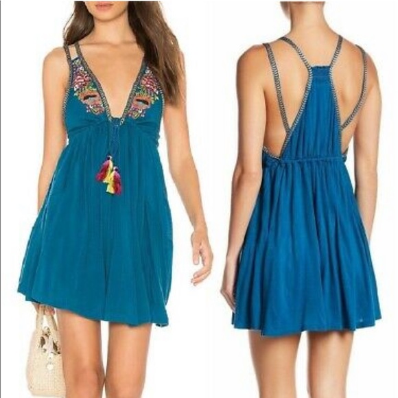 Free People Lovers Cove Mini Dress - Picture 1 of 5